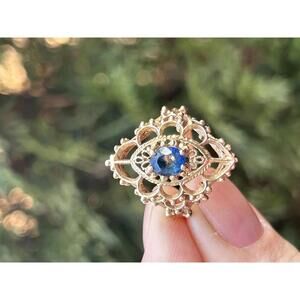14k .75ct Blue Sapphire Vintage ring size 7.5